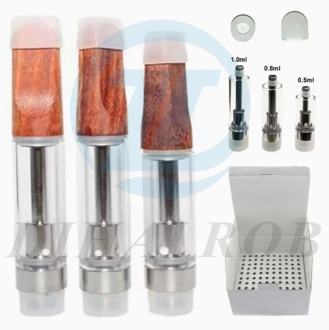 Atomiseur de cigarette vide vaporisateur de vaporisateur de la carte à style en bois goutte à goutte en bois