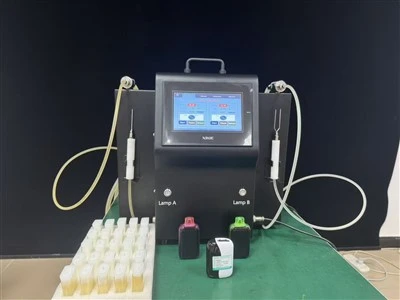 Machine semi--automatique à double-tête E-jus à nicotine : équipement de remplissage de cartouches de vape de haute-précision